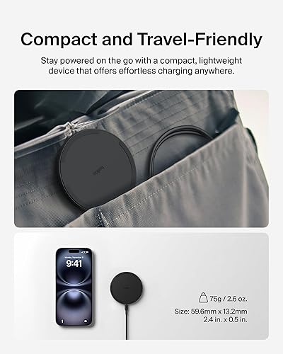 Miniatura 7 de Belkin Almohadilla de carga inalámbrica de 15 W - Cargador Qi, estación de carga para Apple iPhone 17, iPhone 161514, AirPods, Samsung Galaxy S25,