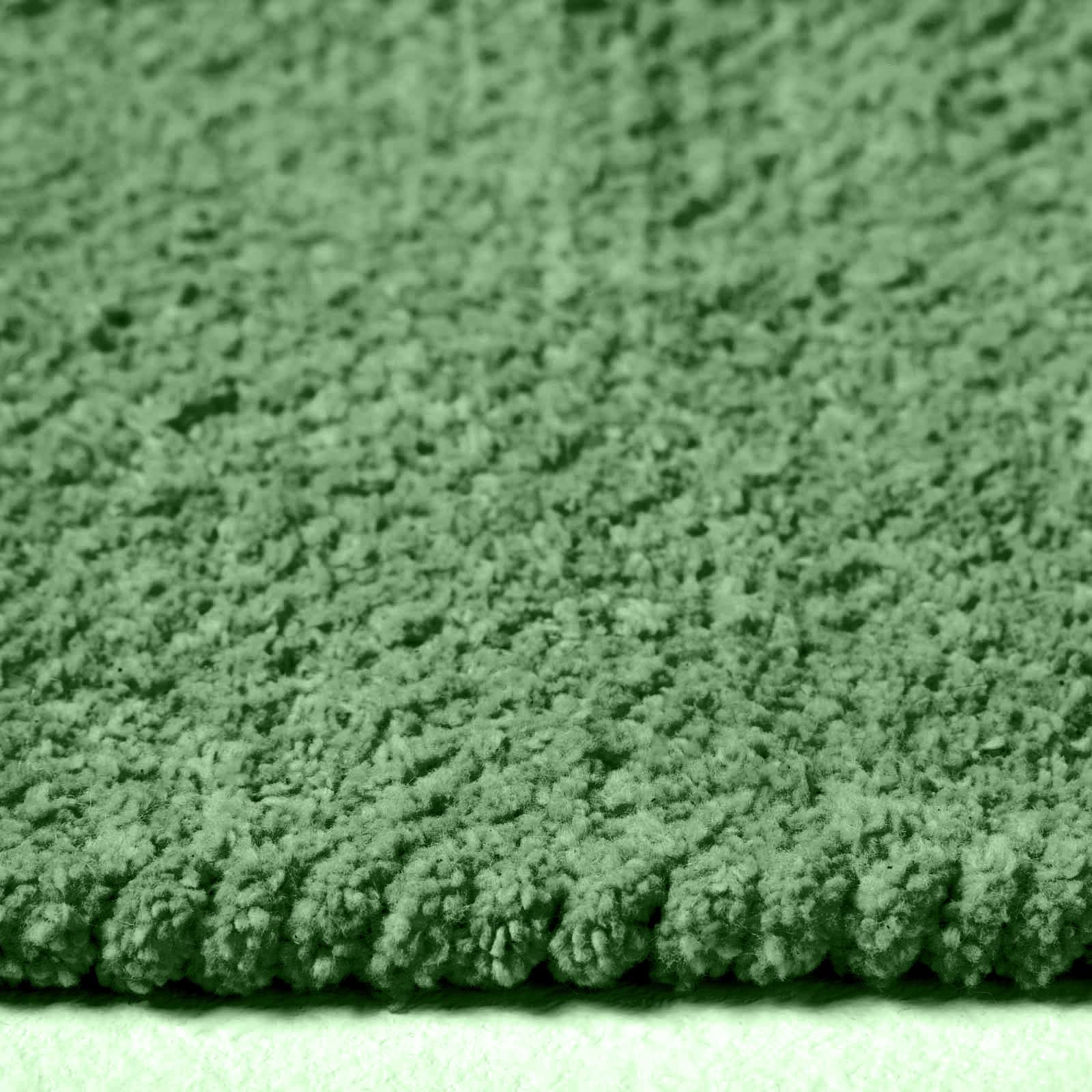 Homescapes waschbarer Chenille Teppich/Läufer 110 x 170 cm handgewebt aus 100% Baumwolle, grün/Dunkles Oliv