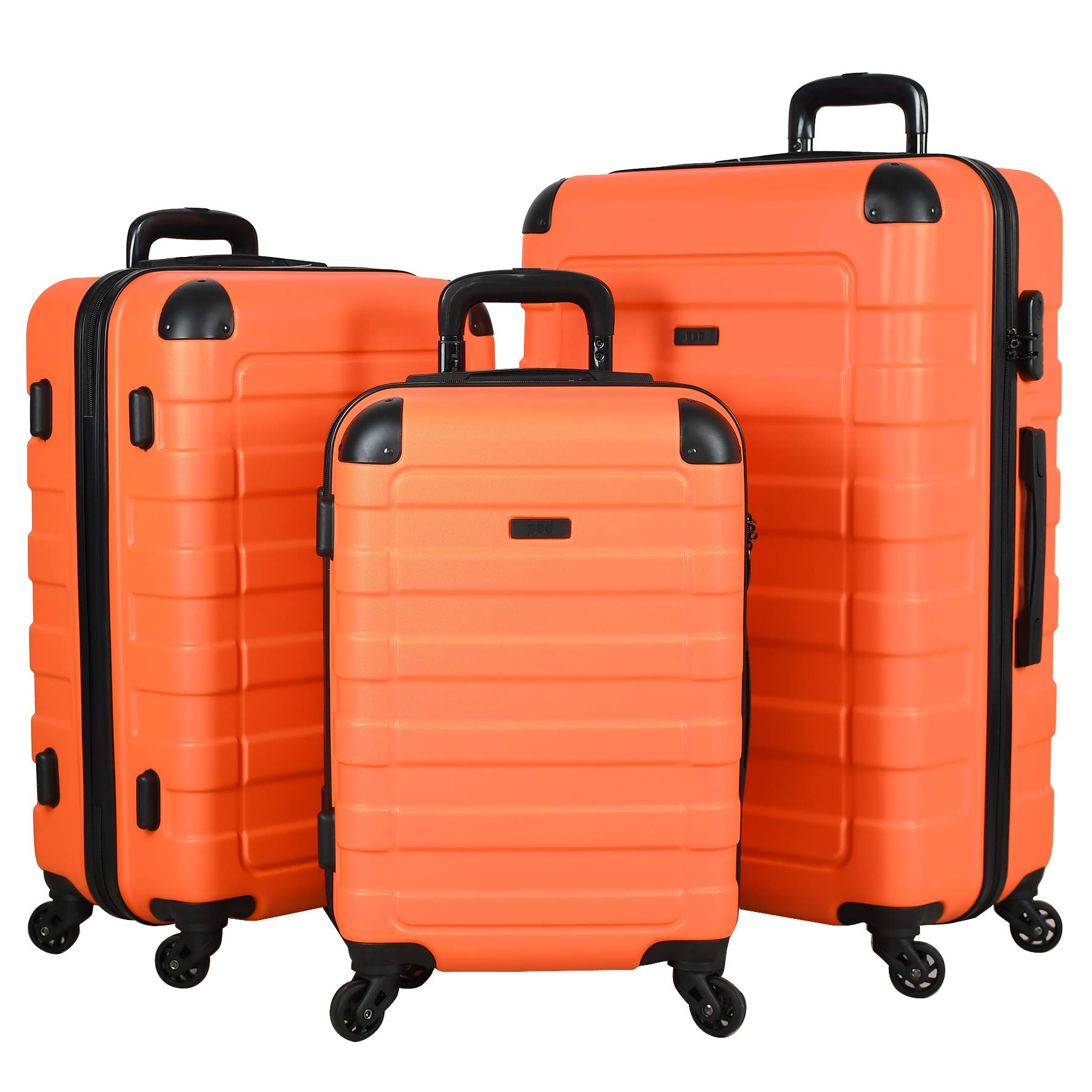 orange luggage set