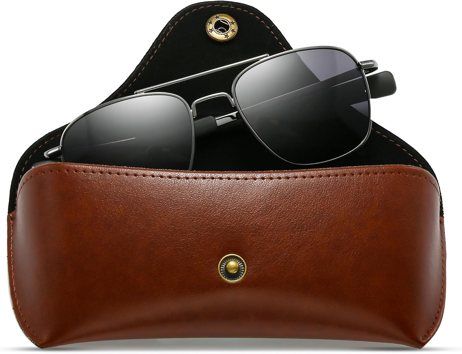 SUNGAIT Men's Military Style Polarized Pilot Aviator Sunglasses Bayonet Temples - Image 2