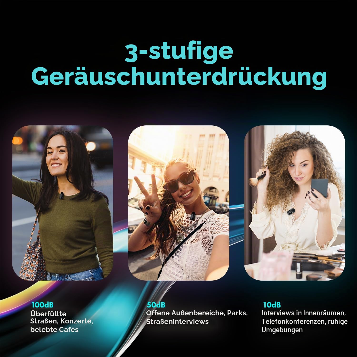 Movo NanoMic Dual USB-C Wireless Mikrofon für iPhone 15/16+, Android, iPad Pro & Laptops - ideal für Vlogging & TikTok