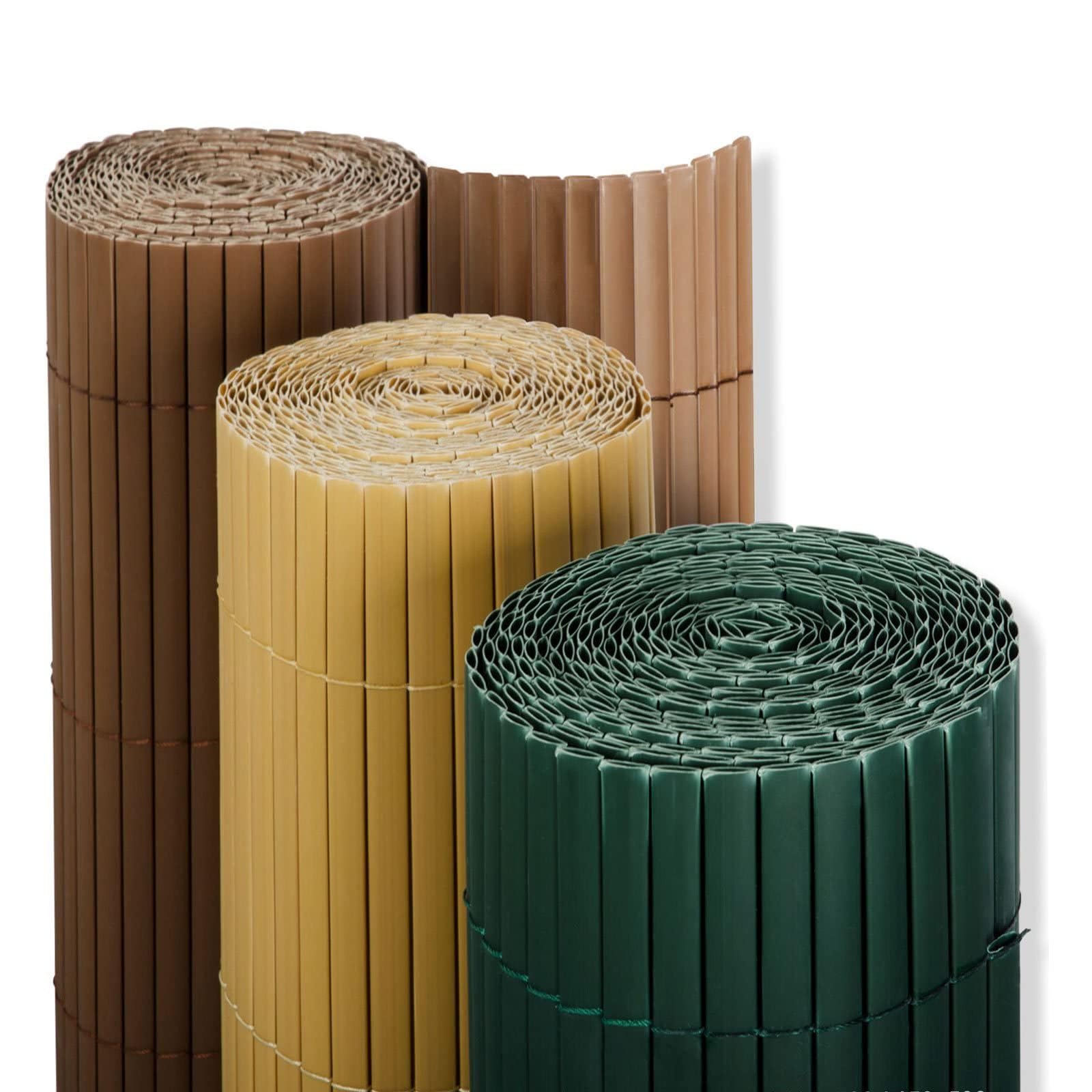 Floordirekt Protección visual de PVC para jardín, balcón y terraza, valla de privacidad, estera de privacidad para exteriores, disponible en muchos colores y tamaños (100 x 300 cm, verde)