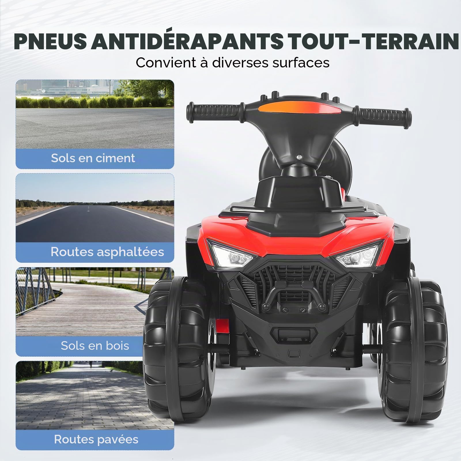 Moto électrique pour Enfants, véhicule pour Enfants d'une capacité de Charge de 50 kg, équipé de phares à LED, d'un système Audio et d'un Coffre de Rangement, pour Les Enfants de 2 à 7 Ans