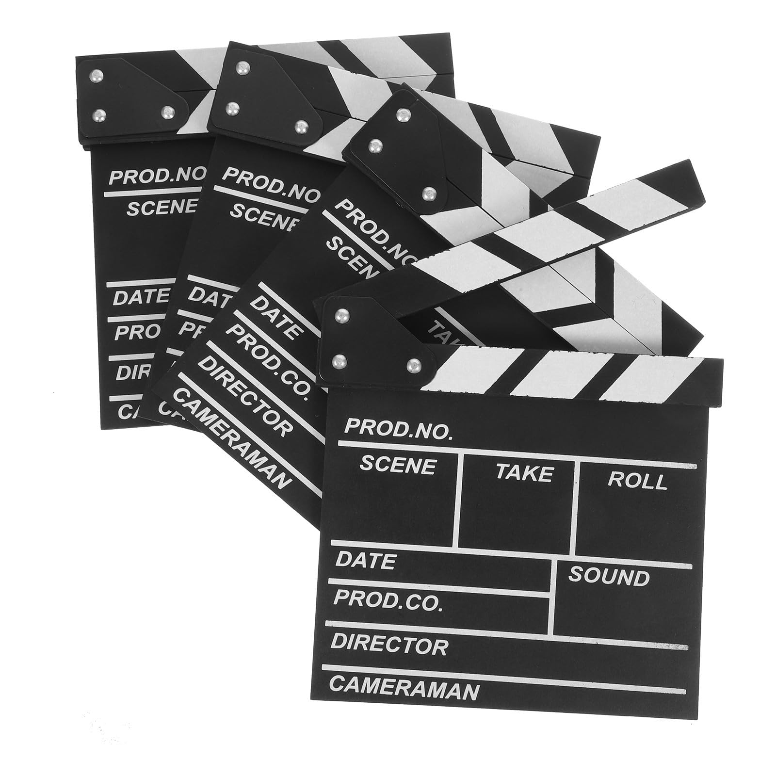 Claqueta negra de cine de madera con diseño creativo para atrezo en fotografía y vídeo