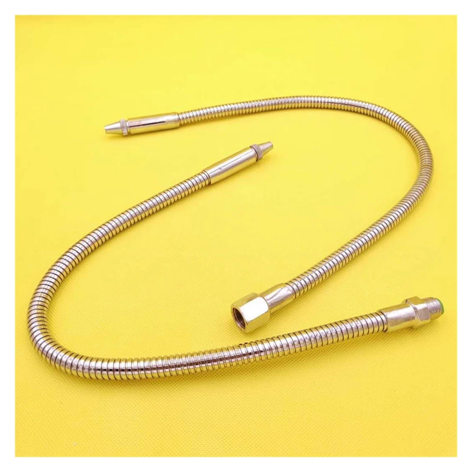 Gewinde Flexibler Wasser-Öl-Kühlrohrschlauch, 1 Stück 1/2 3/8 1/4 Zoll Metallkühlrohrrohr 300-700 mm mit Rundkopfdüse for CNC-Maschine/Fräsen/Latte(Inner Thread,3/8 600mm)