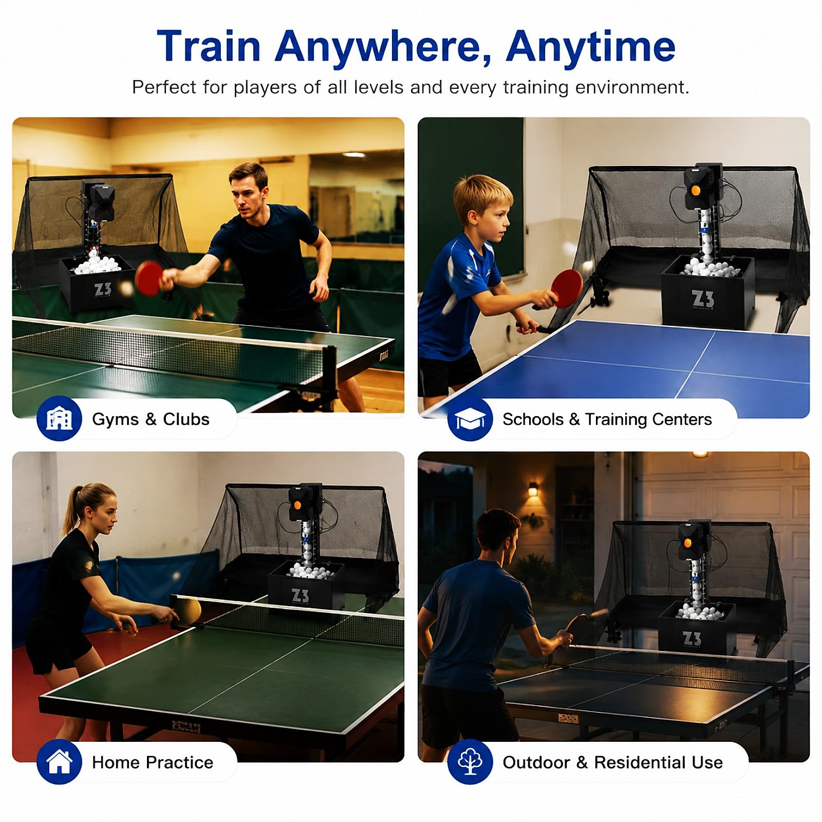 Ping-pong Robot con rete Ping-pong Automatico Macchina da Ping-pong Da 100 Palle Professionale Robot da ping pong con 10 modalità, Telecomando 4-40m/s Ping Pong Robot per Allenamento