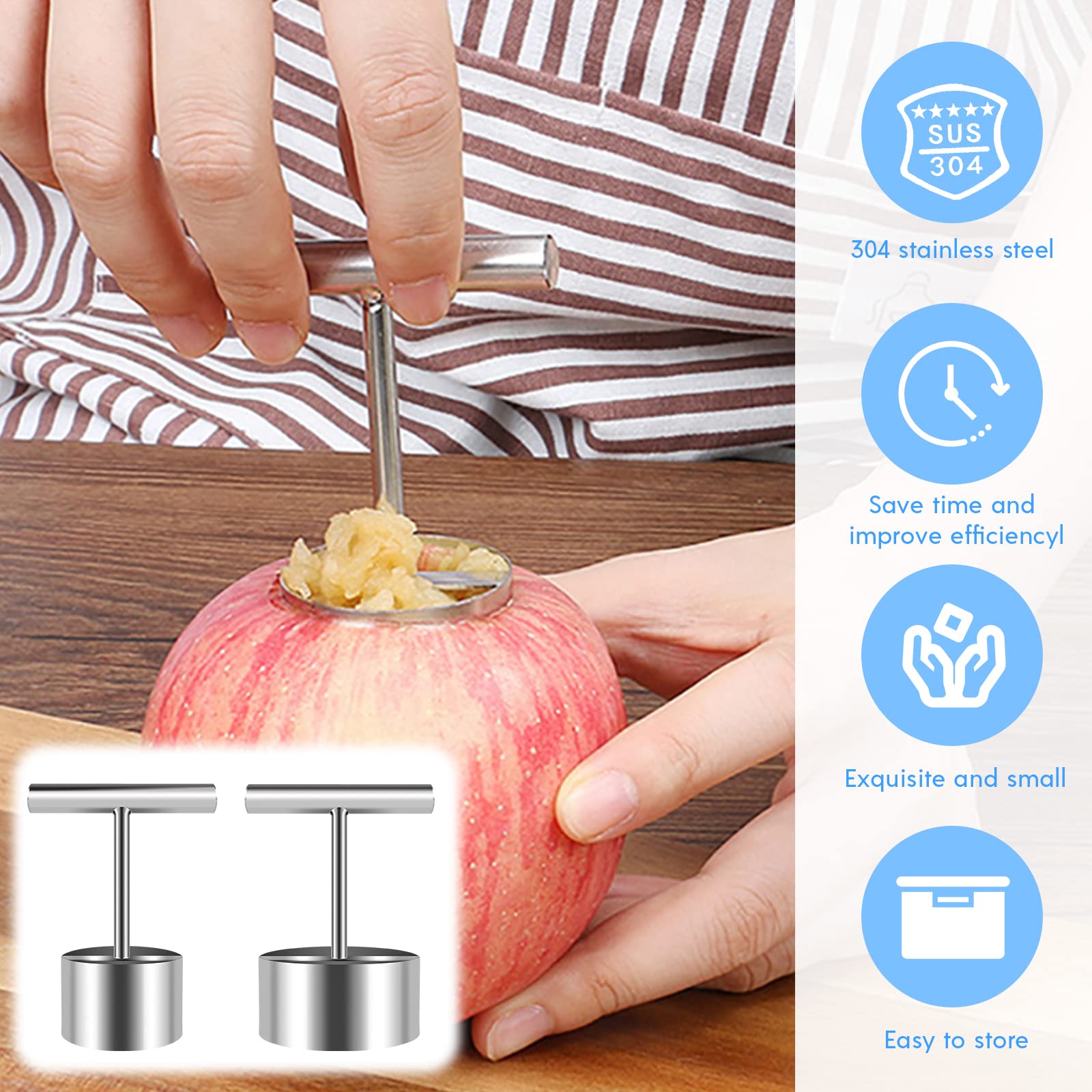 Apfelentkerner Aus Edelstahl - Einfach Kerne Entfernen Mit Zackenklingen