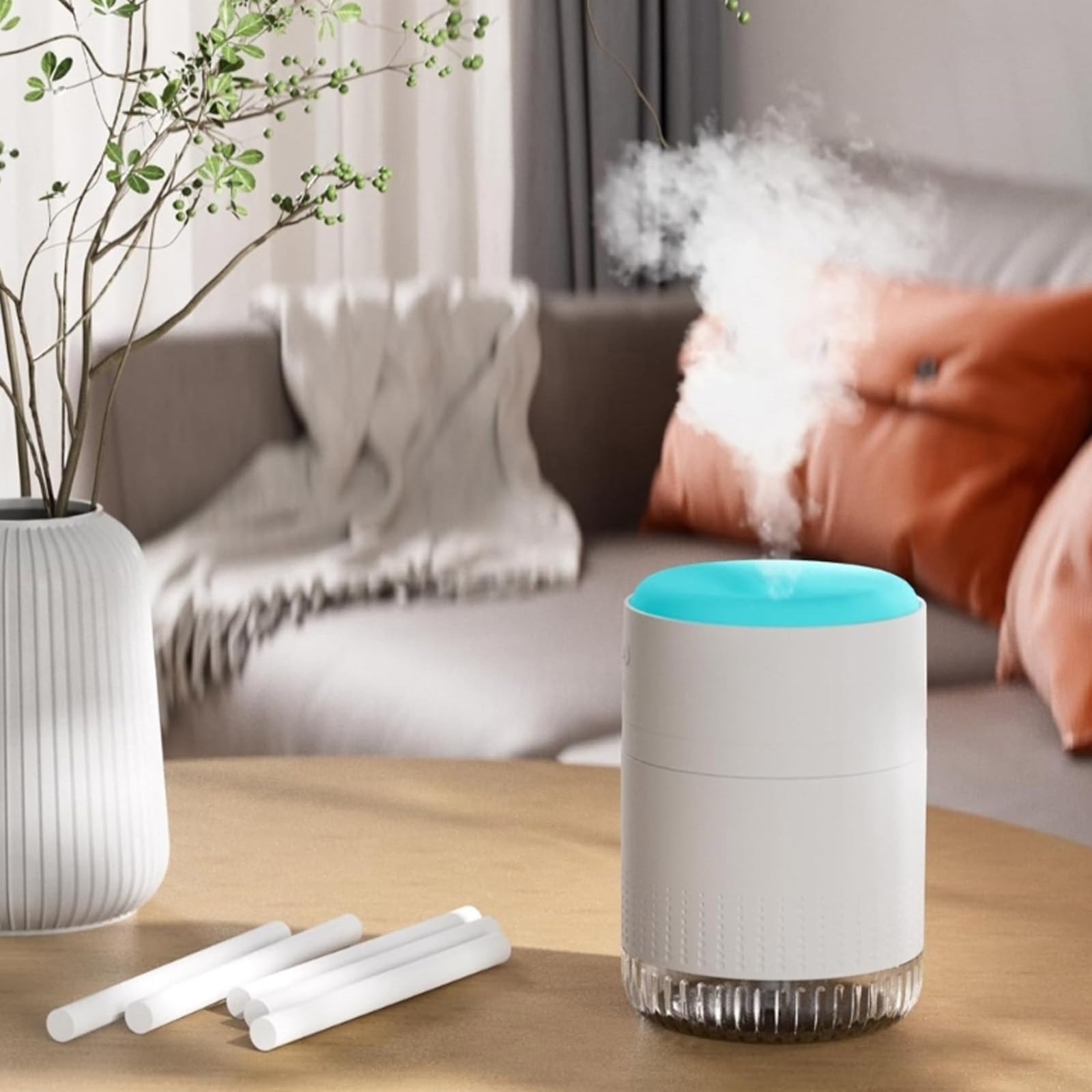 HERAON 50pcs Multi Purpose Quick Absorption Fibre Cotton Humidifier Sticks Replacement Set Retention Diffusers Wicks