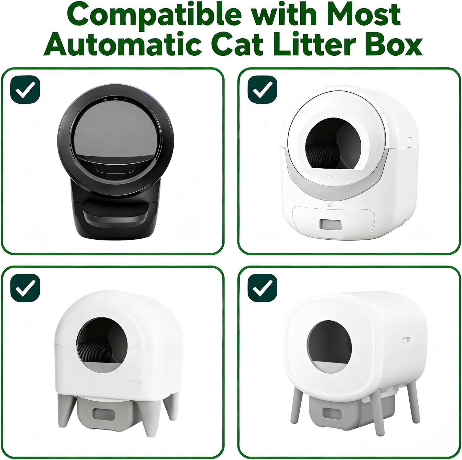 120 Count Cat Litter Box Liners Compatible with Litter Robot 3 & 4, Cat Litter Liners for Automatic Litter Box, Extra Thick Heavy Duty Waste Bags with Drawstrings, 25.2" x 15.7" (10-12 Gallons)