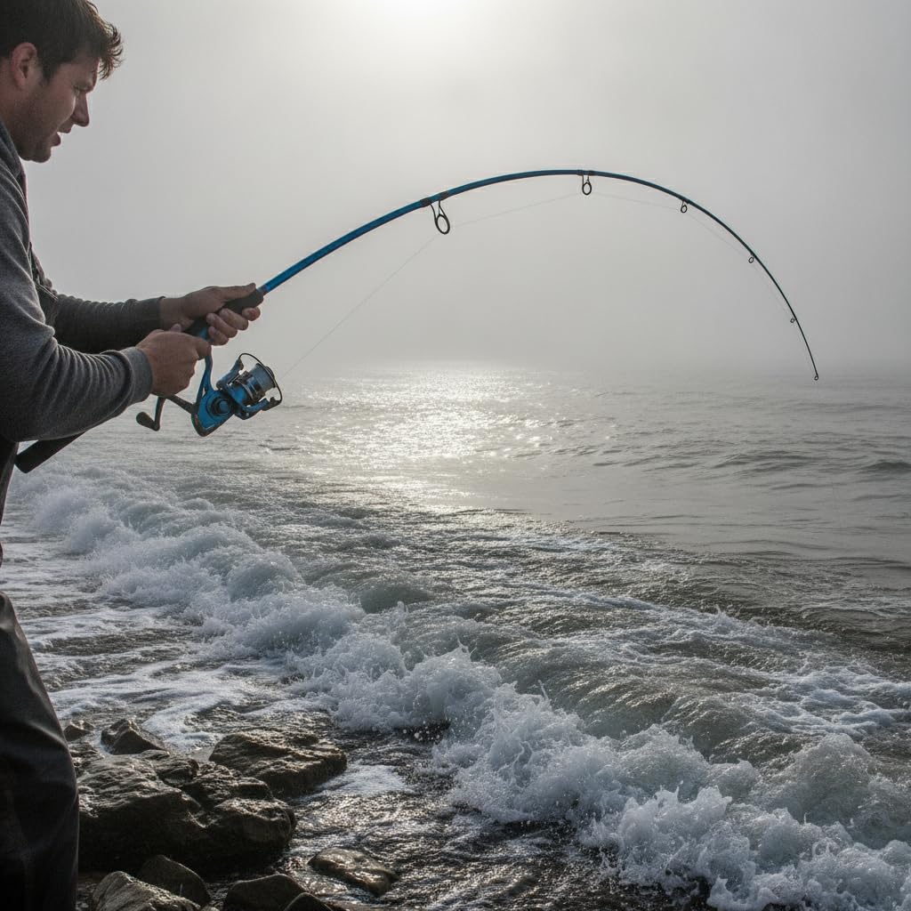 Canna da Pesca Lure Rod Azione Rigida, 2.4 metri