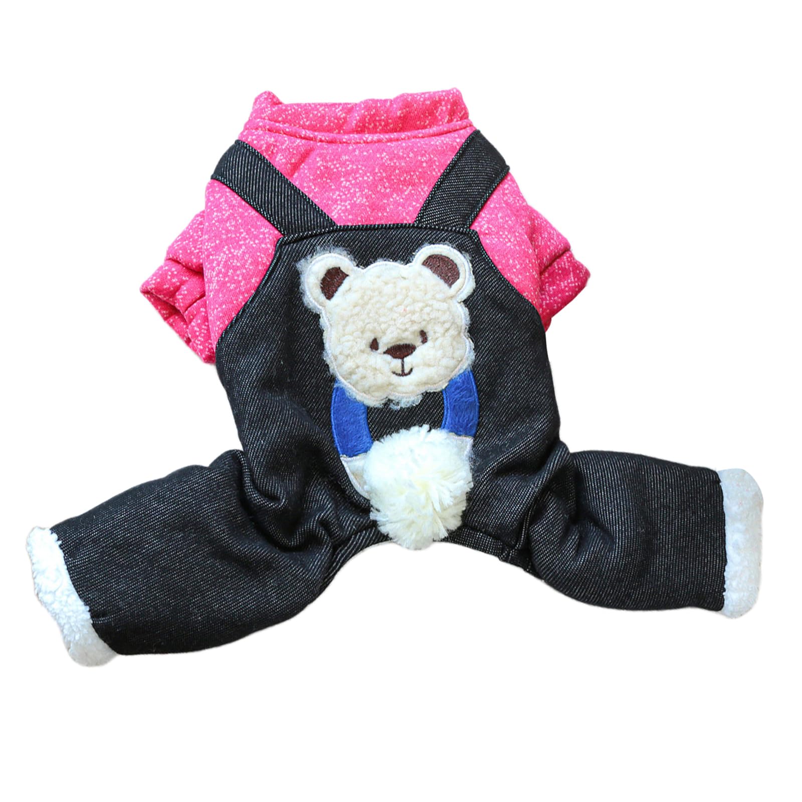Dog Winter Warm Four-Legged Outfit Puppy Wool Lining Overalls Coats Small Dogs Cute One-Piece Jumpsuit Dog Comfortable Soft Clothes Chihuahua Yorkies