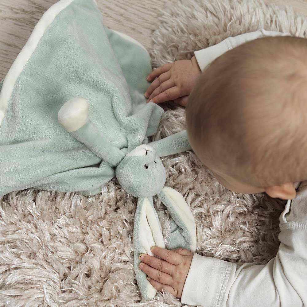 Teddykompaniet Båstad 4068 Baby Comforter Diinglisar - Rabbit Duvet Green - Baby Girl comforter - Baby comforter - Rabbit Blanket - Baby comfortable toy