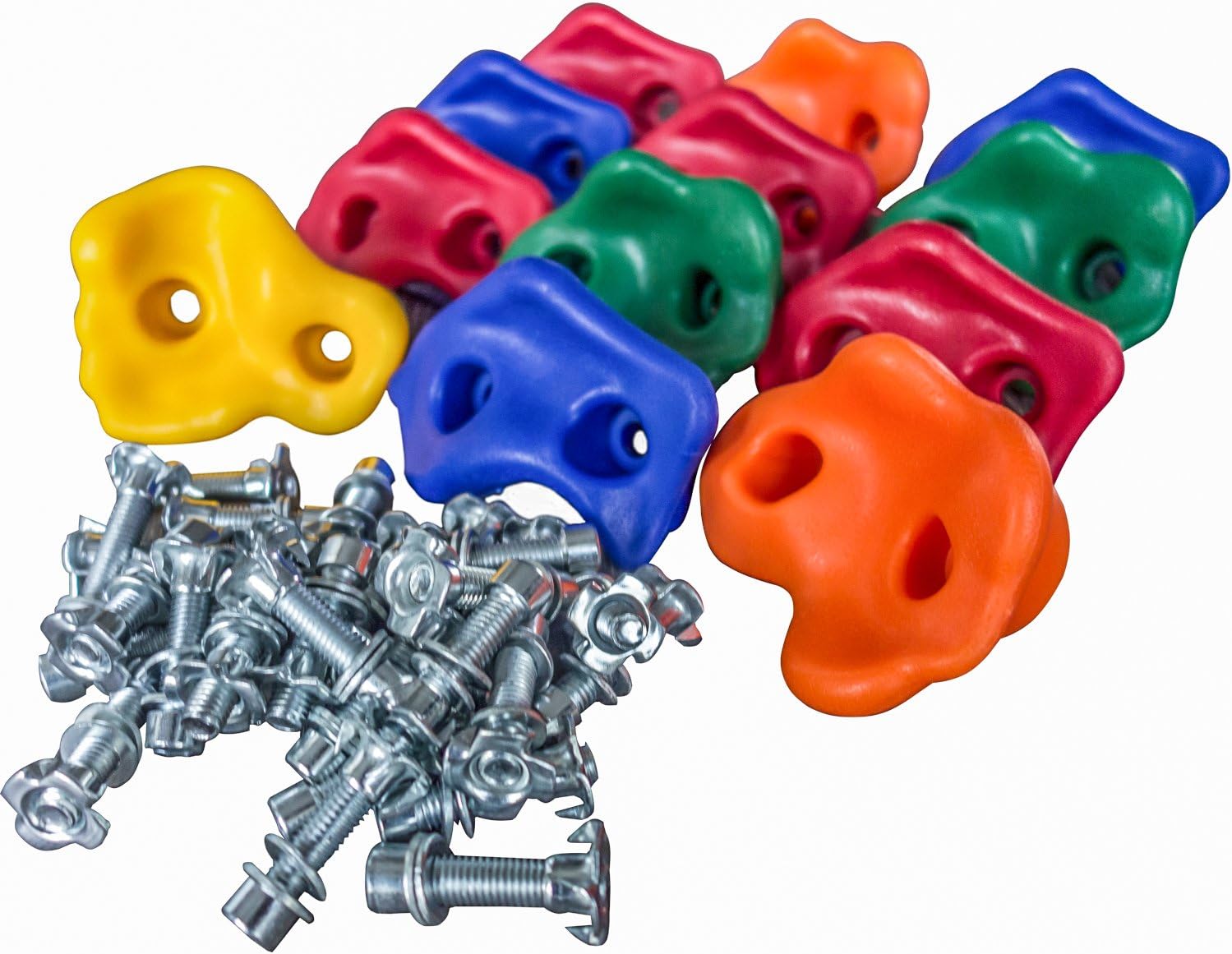 Exxceed Kids Rock Climbing Holds - Large Assorted Screw On Hand Holds w/Installation Hardware