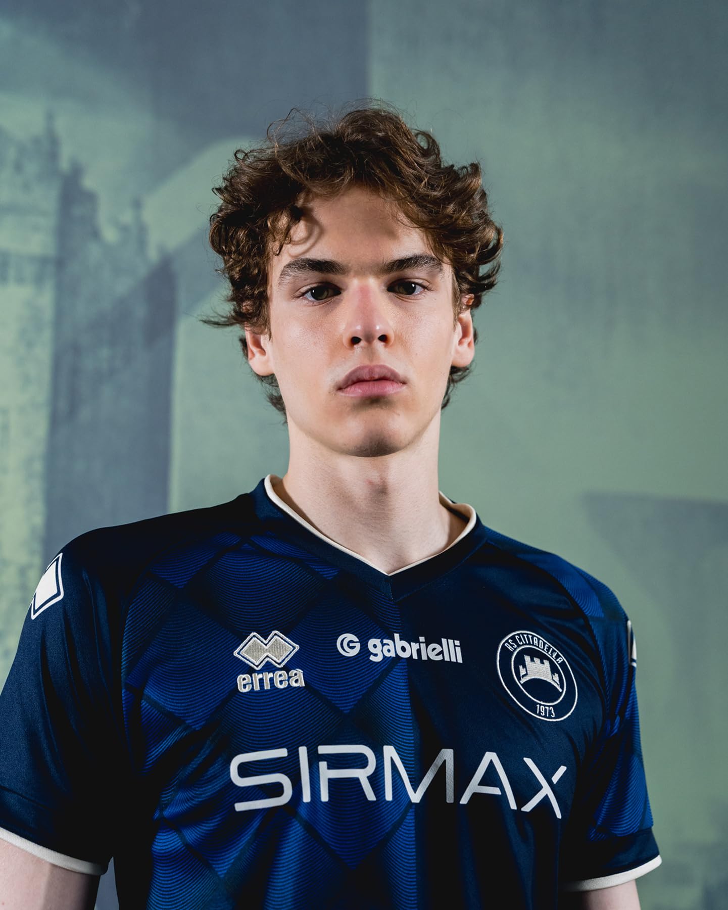 Nuova Maglia Calcio Uomo Third 2025/26, Terza Maglia Calcio Personalizzabile, Ufficiale Errea Uomo per Cittadella Calcio, Color Blu, per Allenamento Calcio, t-Shirt Uomo