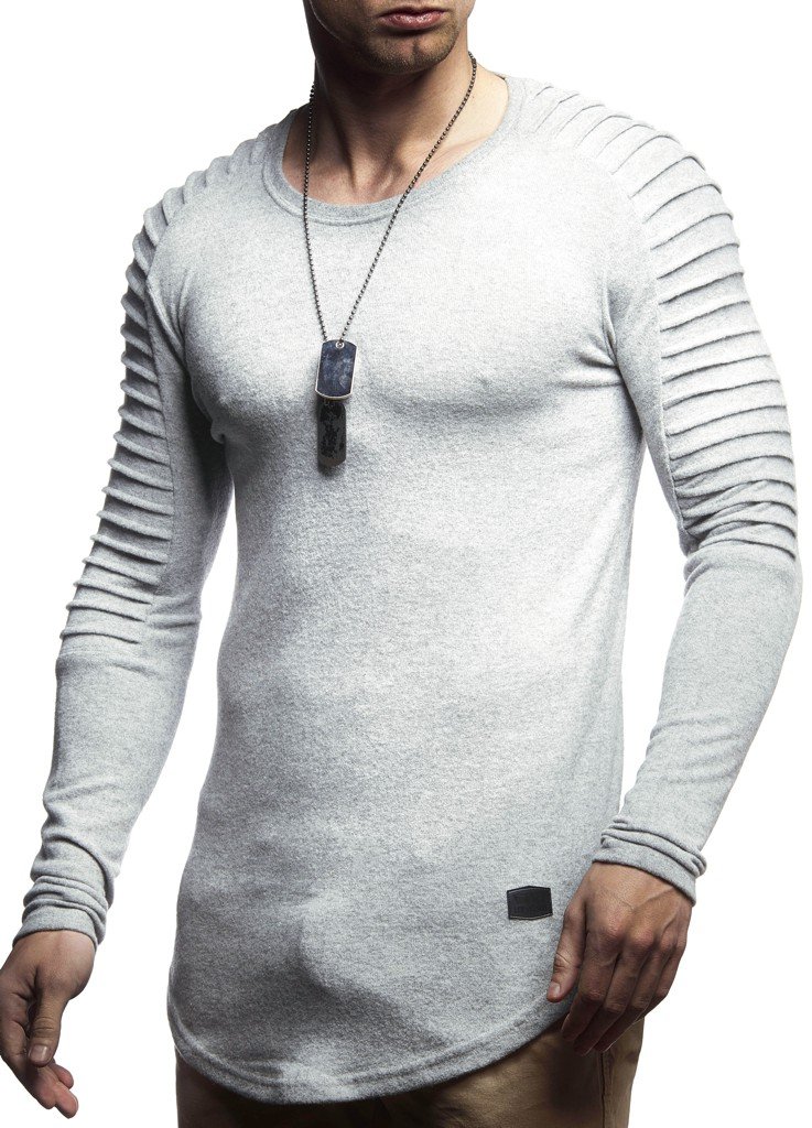 ZAPA Maglione Uomo LARGE Grigio Morbido Camouflage Stampato