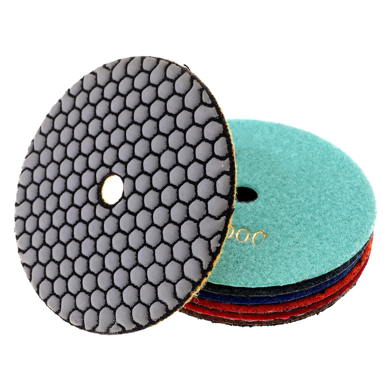 Disque de coupe en diamant, disque de coupe, Lot de 7 tampons de polissage à sec de 5 pouces, tampons de polissage diamantés tranchants et flexibles de 125 mm for disque de ponçage en granit, marbre,