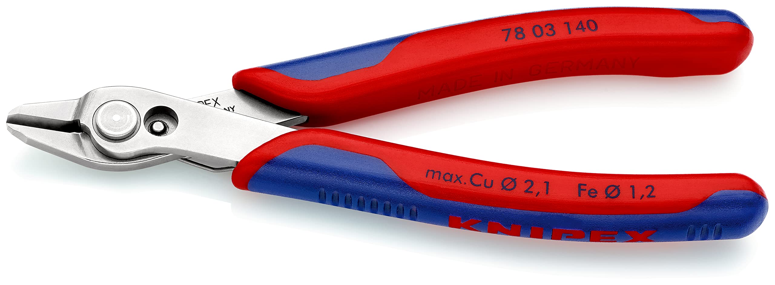 KNIPEX Electronic Super Knips XL con cartulinas autoservicio con mangos multicomponente 140 mm, 78 03 140 SB