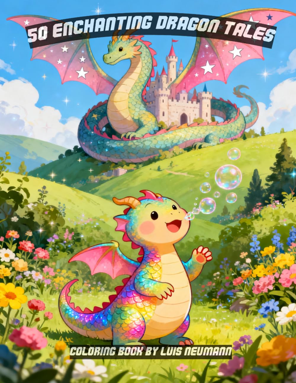50 Enchanting Dragon Tales: A Magical Coloring Book for Kids Ages 3+ (WonderTales Coloring Adventures)