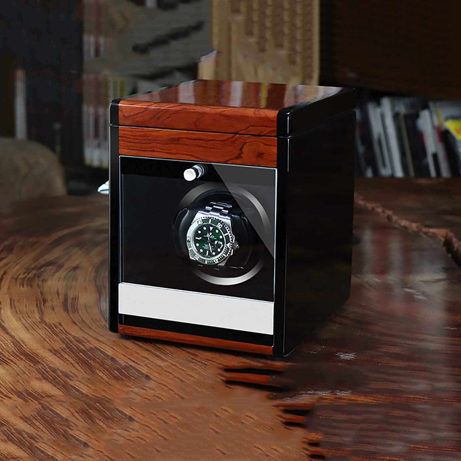 Remontoirs de Montres - Coffret de Rangement en Bois pour Montres connectées avec éclairage LED, Remontoir Automatique pour Montres mécaniques avec contrôle d'accès, Coffret de ran