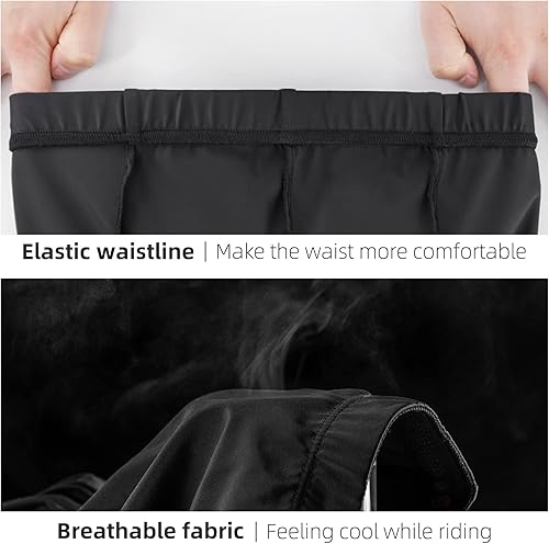 Miniatura 5 de ROCKBROS Pantalones cortos de ciclismo acolchados para mujer, con acolchado 3D, pantalones cortos de ciclismo para ciclismo en interiores y