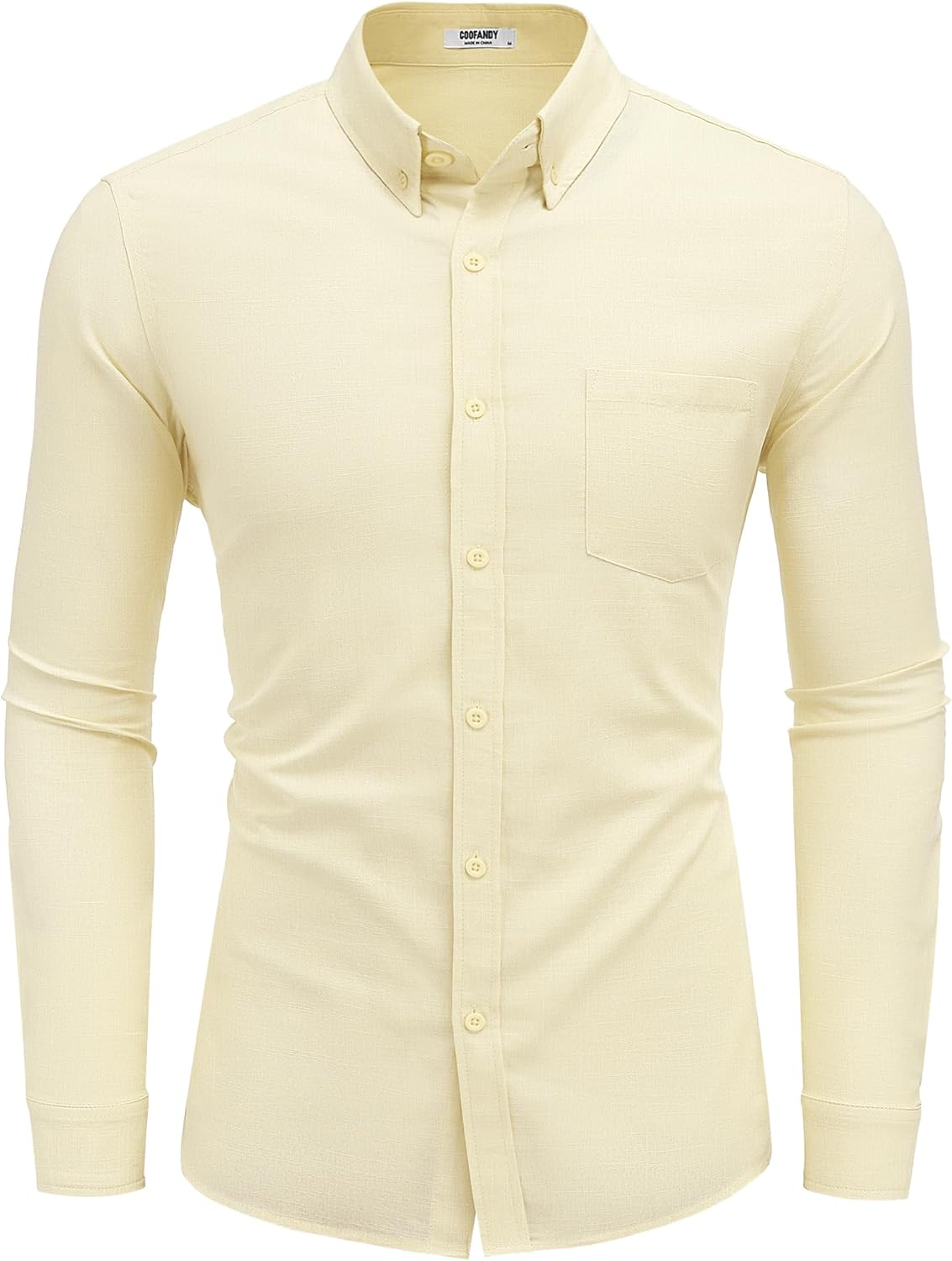 COOFANDY Men's Long Sleeve Buttons Down Shirts Casual Button Up Shirts Beach Linen Shirt Untucked Dress Shirt - Image 6