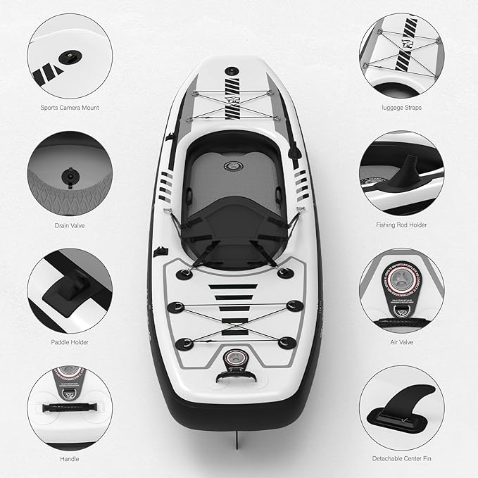 TIGERXBANG Kayak Inflable 3.1 m con Asiento Desmontable miniatura 5