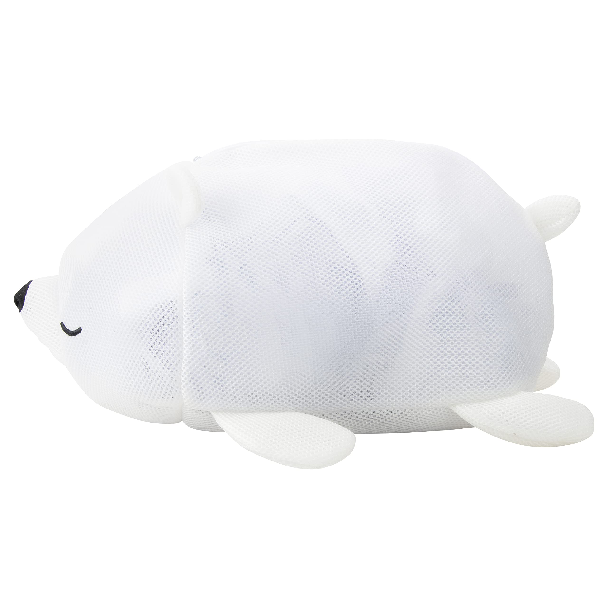 Livheart 97703-11 Laundry Net, Fine Laundry Net, White Bear Lucky, Size L, Total Length: Approx. 17.7 inches (45 cm), Washing Machine, Drum Type Compatible