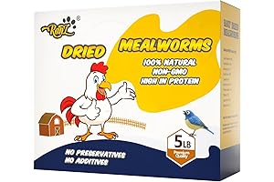 RANZ 5 LBS Dried Mealworms for Chickens, Birds, Fish