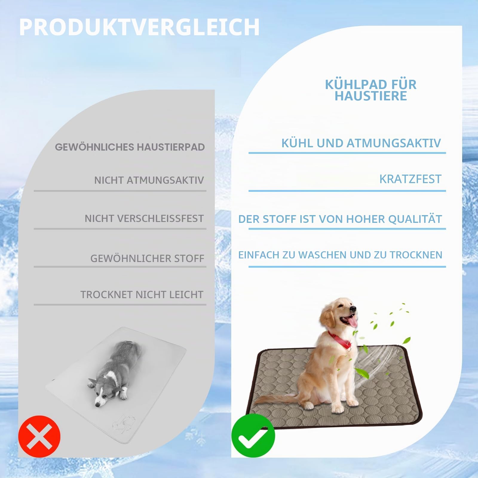 dellyy Kühlmatte Hund, Kühldecke Hund Selbstkühlend Waschbare(Braun, XXL) | Hunde Kühldecke, Kühlung für Katzen, Dog Travel Blanket, Kühlbett für Kaninchen, Haustiere, Innen- und Außenbereich
