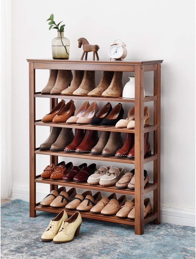 Shoe Rack Six-Layer Simple Shoe Rack Corridor Living Room Shoe Rack Home Storage Rack Shoe Shelf (Size : Large) ()