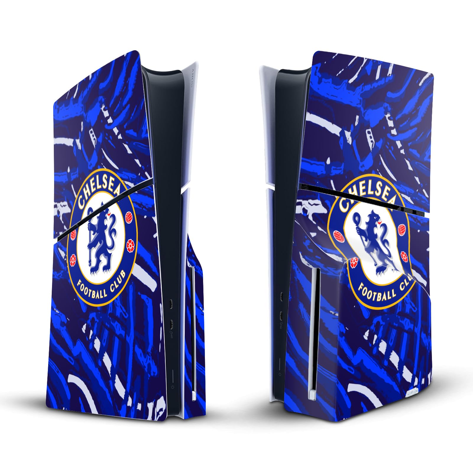 Head Case Designs Autocollant en Vinyle sous Licence Officielle Chelsea Football Club Abstrait pour Console Sony Playstation 5 PS5 Slim/Pro Disc Edition