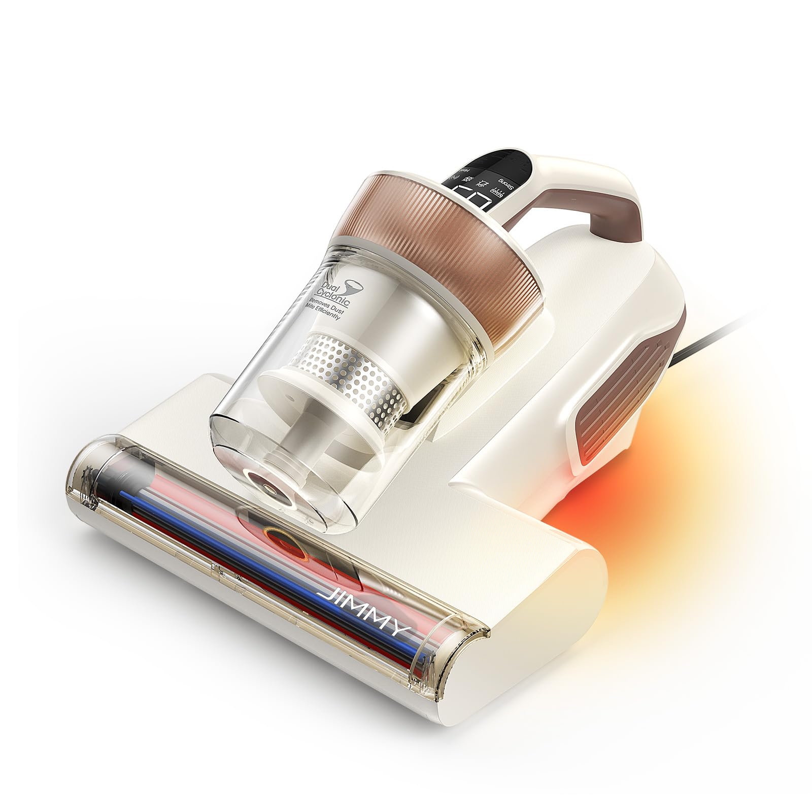JIMMY BX6 LITE Futon Cleaner, 15 kPa, Powerful Suction, 55 °C Futon Drying, Ultrasonic HEPA Filter, UV Disinfectant, Ultra Fast Beat, Lightweight Design, LED Display with Mite Sensor, Dust Mites, Pet