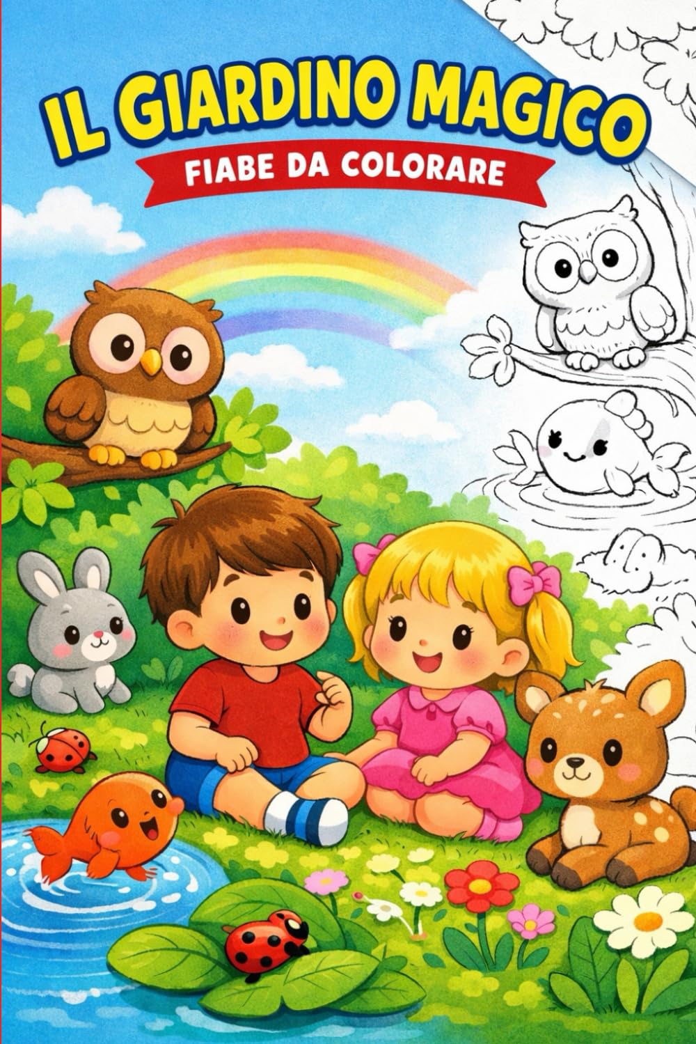 IL GIARDINO MAGICO - FIABE DA COLORARE: Una raccolta di fiabe per bambini da 0 a 5 anni da leggere e colorare