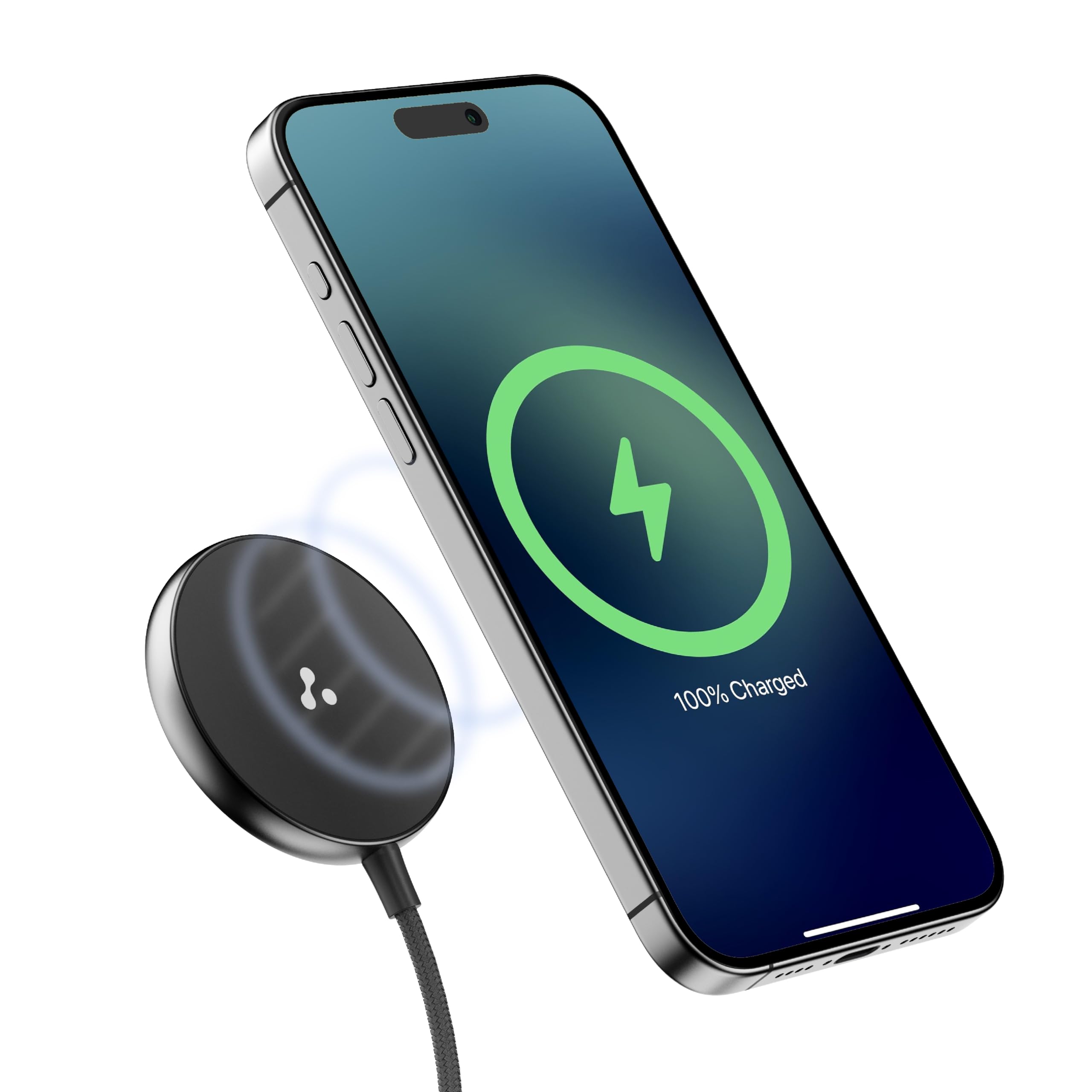 Ambrane 15W Qi-2 & Magsafe Wireless Charger with 60W Type C Cable for iPhone 15/15 Pro/15 Pro Max,iPhone 14/14 Pro/14 Pro Max,iPhone 13/12,Samsung & Other Qi-2 Device + Magnetic Ring (Aerosynq),Black (B0D7C4WGV8) Amazon Price History, Amazon Price Tracker