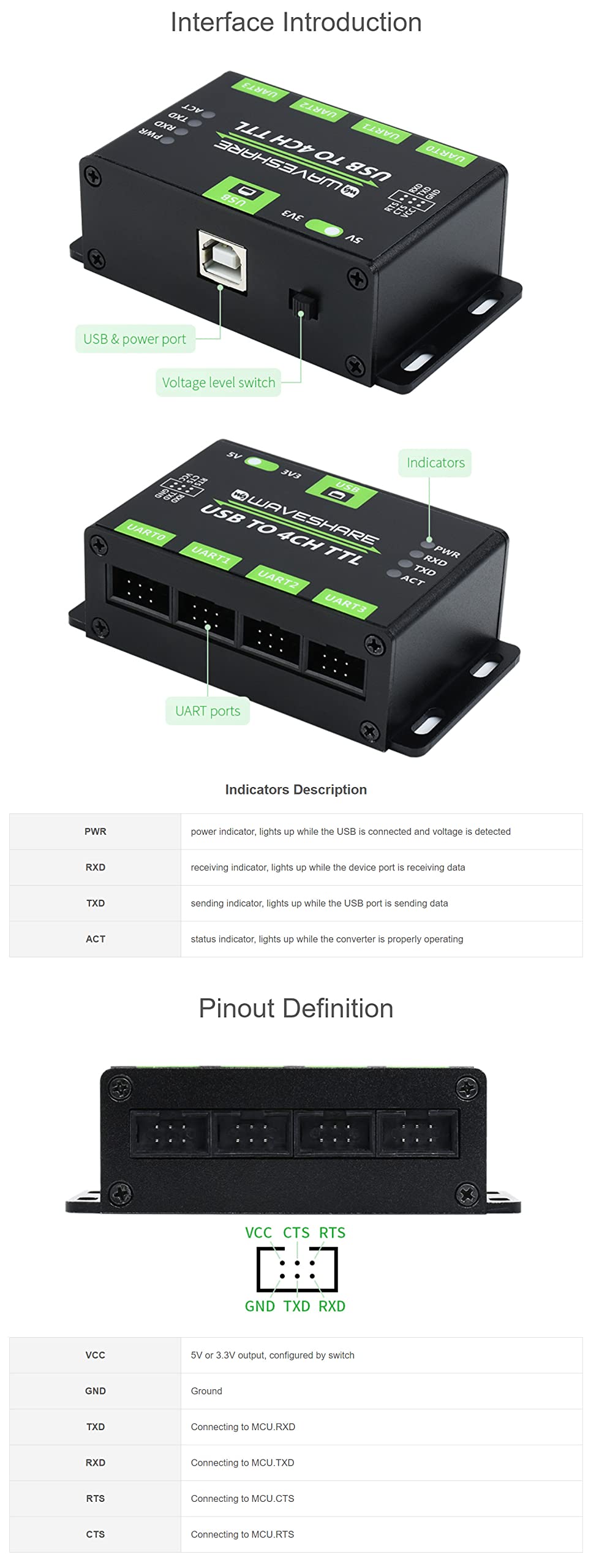 Convertitore USB A 4CH RS485 Industriale - Baudrate 1200-460800bps, Supporta Win/Mac/Linux/Android - Foto 4