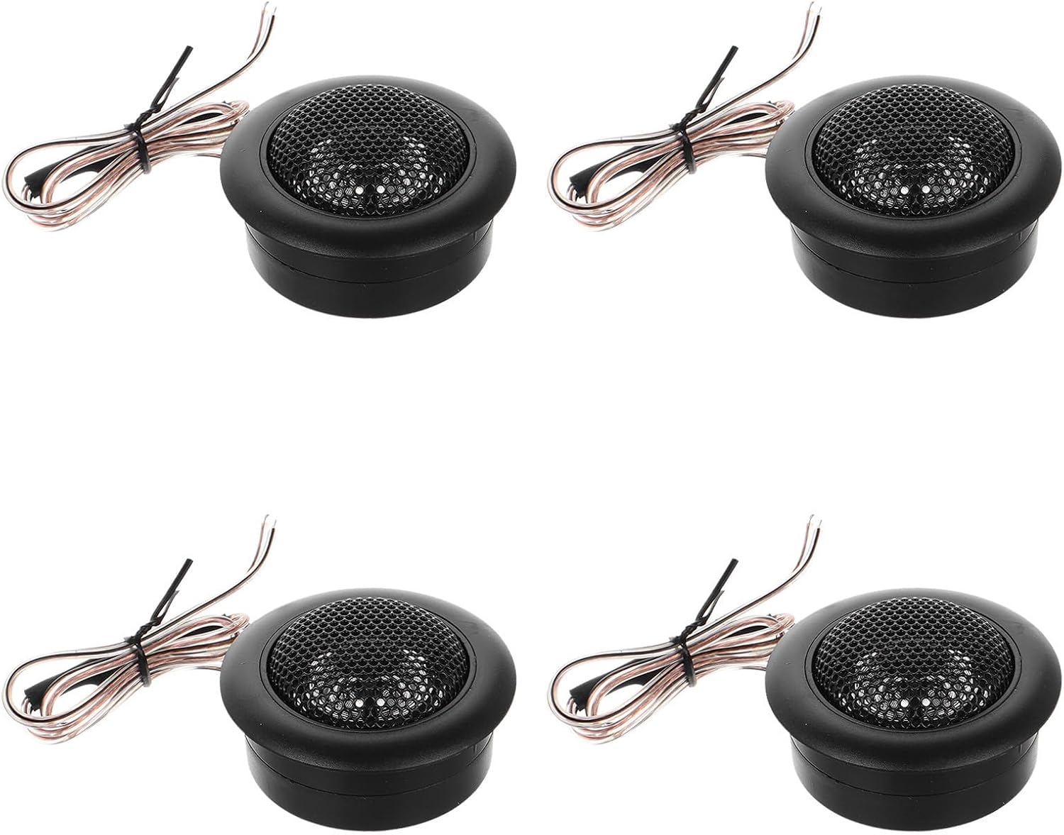 Totority 4pcs Mini Car Audio Dome Tweeter Speakers, 120w Max Pair Set