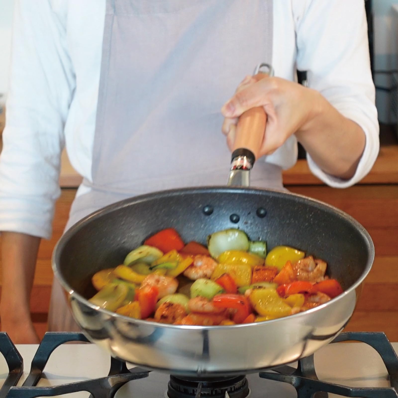 Amazon｜北陸アルミ いため鍋 28cm 軽量 アルミ IH対応 日本製 深さ8.1