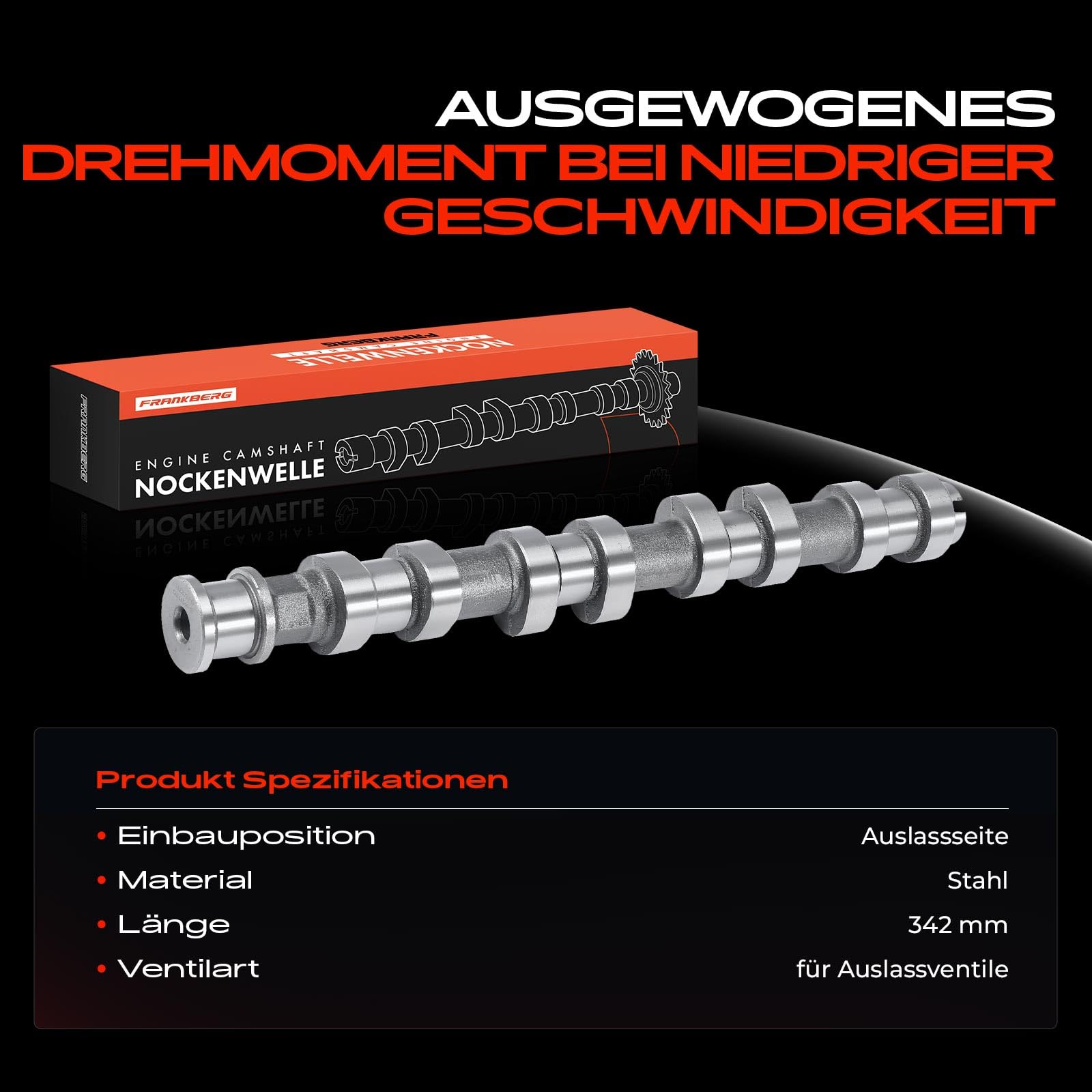 Frankberg 1x Nockenwelle Kompatibel mit Astra H Caravan L35 1.4L 2004-2010 Astra Klasseic Caravan A04 1.4L 2009-Heute Corsa B 73 78 79 1.2L 1998-2000 Wagon R Schrägheck 1.2L 2004-2005