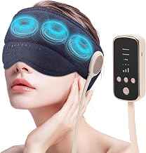 Electric Migraine Relief Cap Massagers,3 Heat Modes Compress Head Massager and Eye Heating,360° All-Round Head Relaxation Device Helps to Tension Headache Relief, Stress Relax,Sleep Aid,Head,Eye