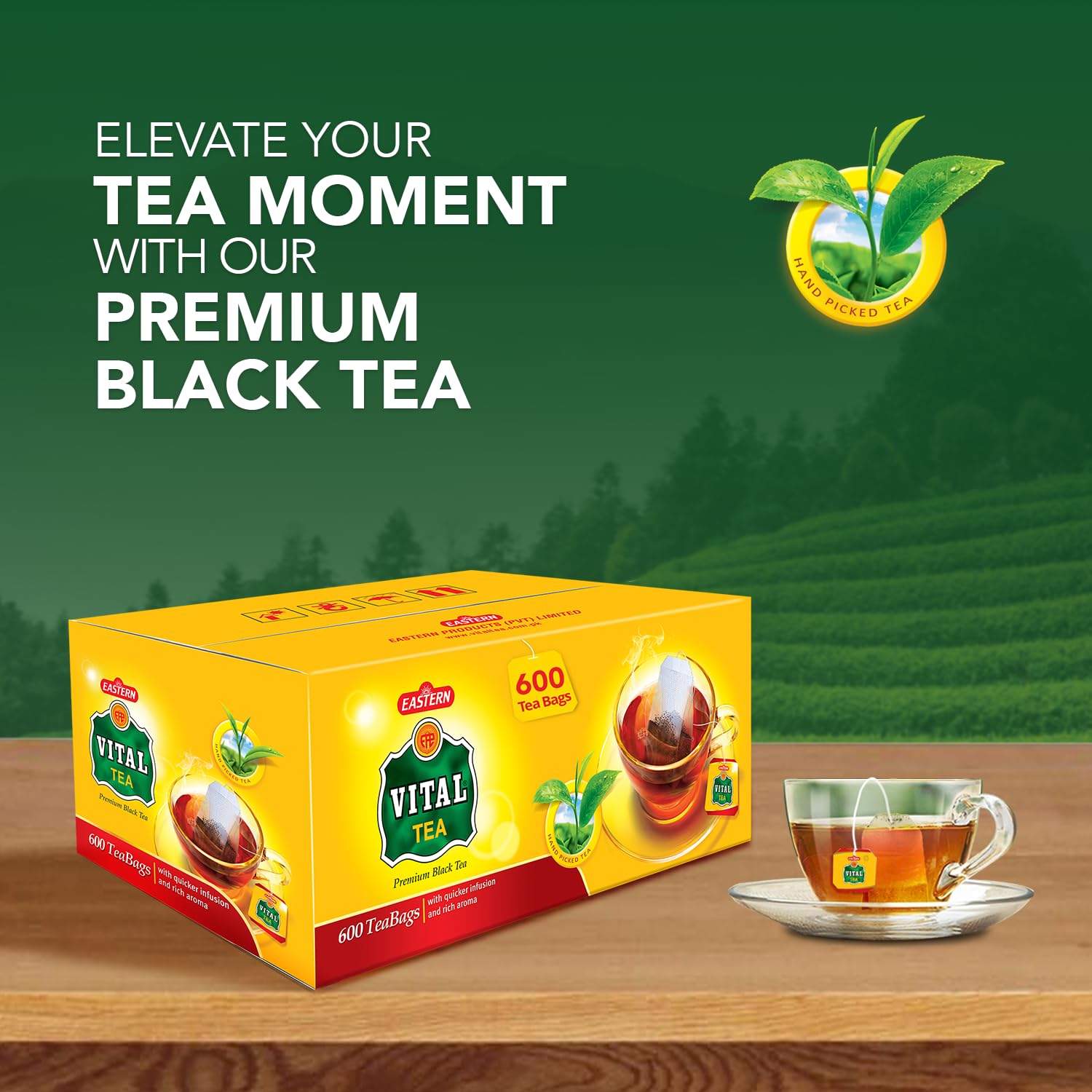 Eastern Vital Black Tea 600 Teabags Institutional Pack, Bulk Chai Tea Bags for Catering, Office & Food Service, Rich & Robust Black Tea for Chai Latte, Iced Tea & Daily Brewing