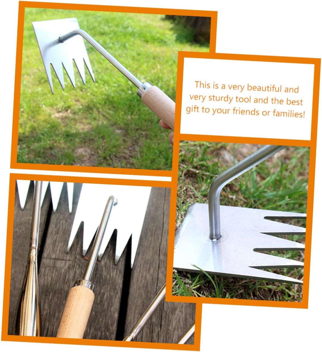 VICASKY 4pcs Weeder Tool for Gardening Multi-Function Puller Handle for Removing Grass and Moss Gardens and Lawns