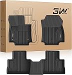 3W Floor Mats & Cargo Liner Fit for Honda CR-V 2017-2022, Honda CRV Accessories TPE All Weather Custom Fit Floor Liner and Cargo Mats in Upper Position, Black(NOT for Hybrid)
