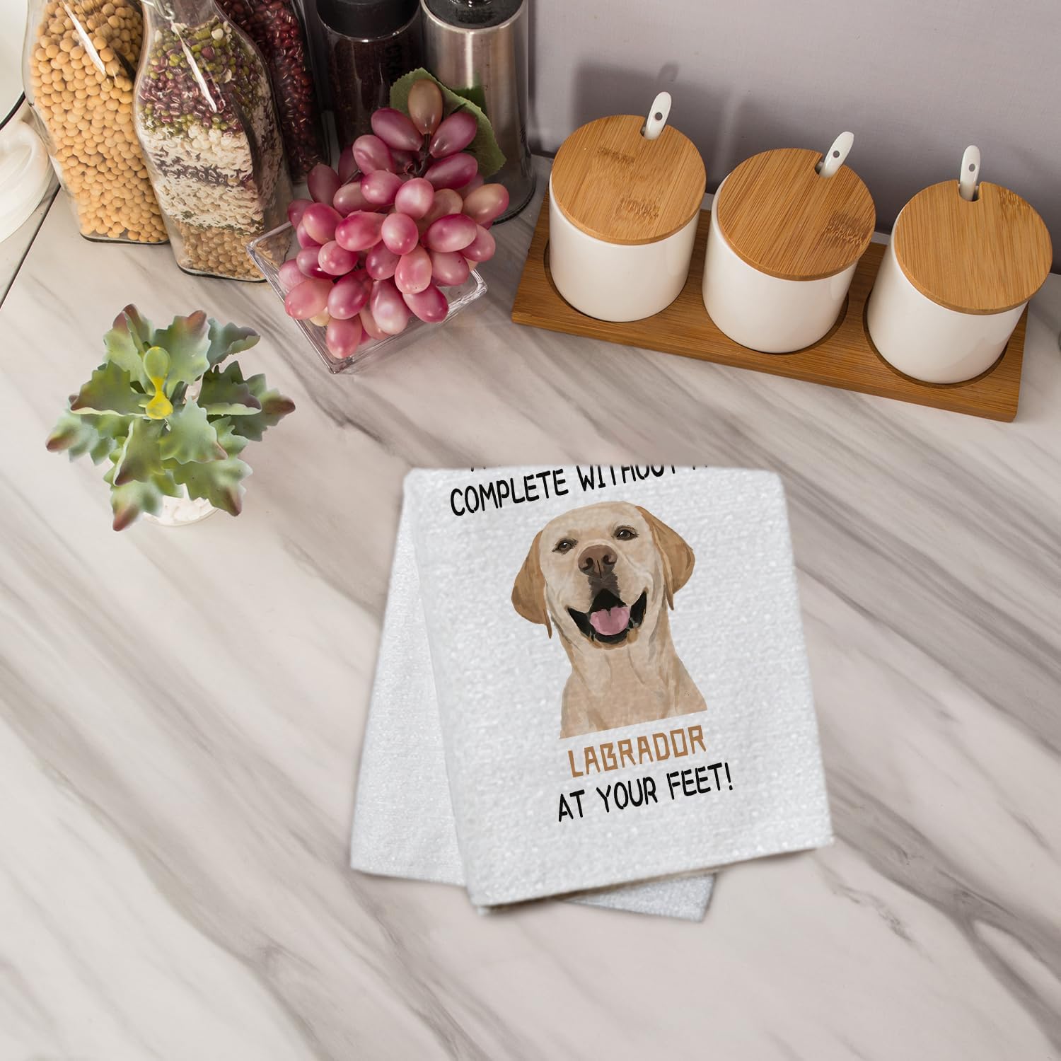 Labrador Retriever Gifts Kitchen Towels, Yellow Labrador Retriever Gifts Hand Towels for Kitchen, Yellow Lab Gift, Dog Kitchens Decor, 16x24 Inches - Image 3