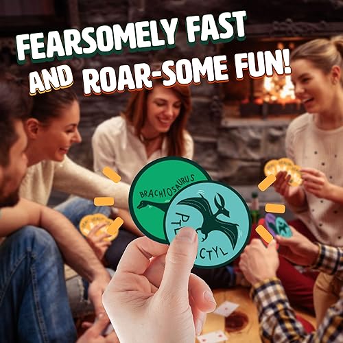 Miniatura 2 de Ginger Fox - Juego de cartas de acción Dealing Dinos Roar-Some. Juegos familiares para mayores de 6 años. Tira Funky Dino Moves y deshazte de tus