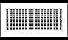 24 X 14 Adjustable AIR Supply Diffuser - HVAC Vent Cover Sidewall or Ceiling - Grille Register - High Airflow - White [Outer Dimensions: 25.75w X 15.75h]