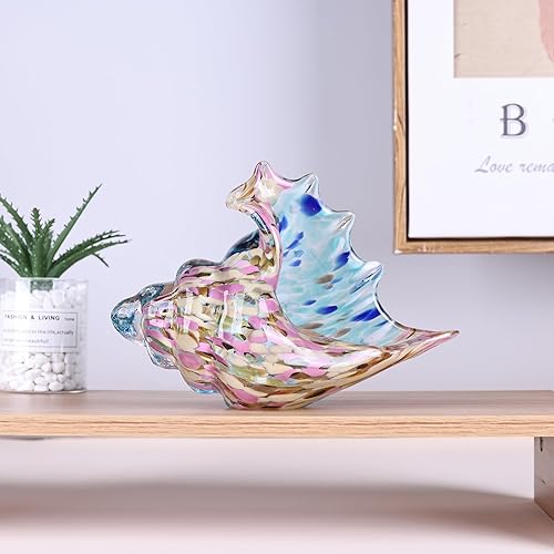 Miniatura 6 de Concha de cristal con conchas de mar, conchas de mar, decoración de concha de cristal de vida marina, decoración de vidrio soplado, decoración