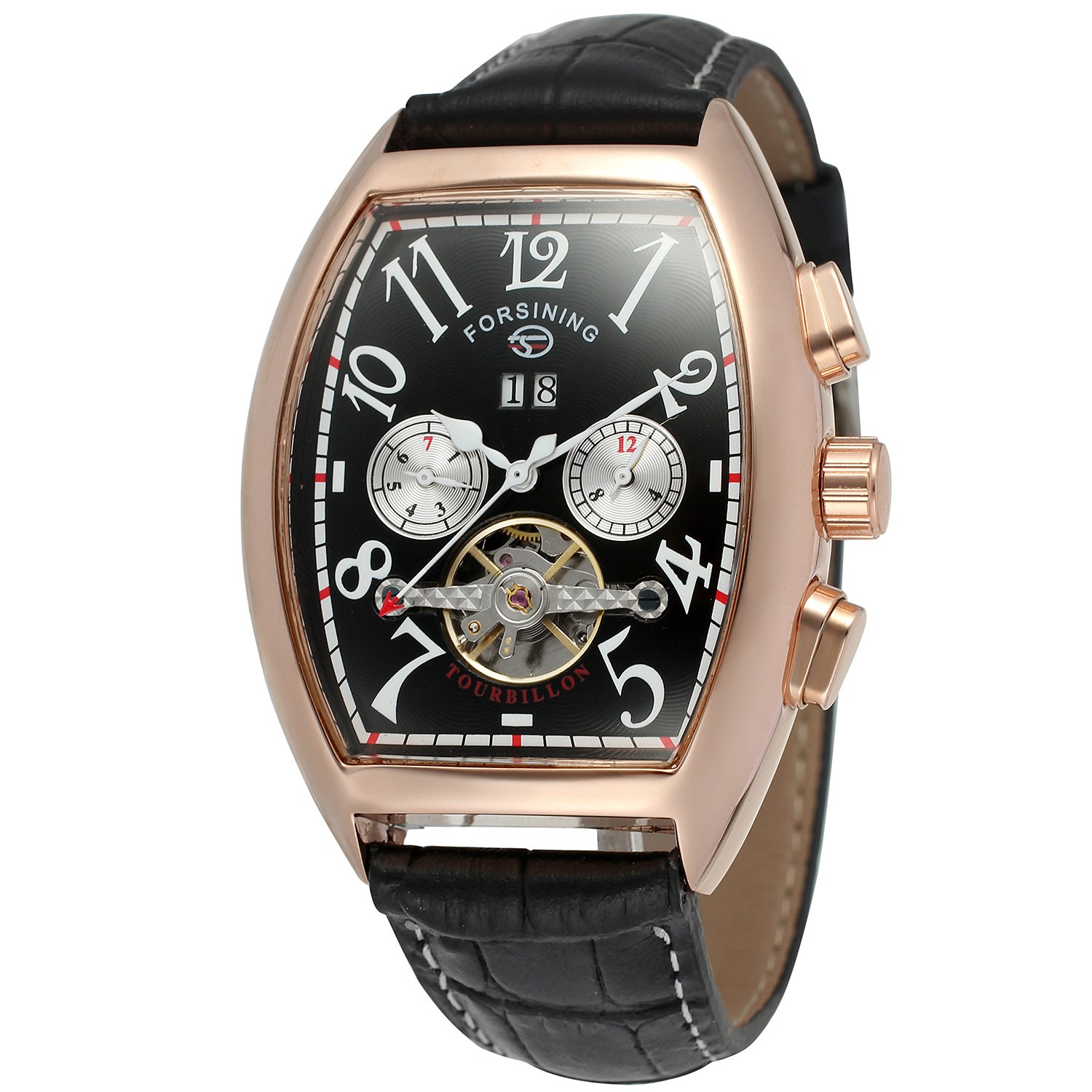 Forsining Mens Automatic Self-winding Tourbillon Calendar Brand Learher Strap Collectiton Watch FSG9409M3R5 (B01F3G75U8) Amazon Price History, Amazon Price Tracker