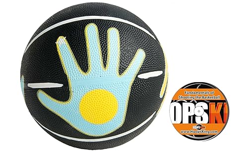 HOOPSKING Skill Shooter Basketball w/OnlineTraining Video, Basketball with Hand Placement