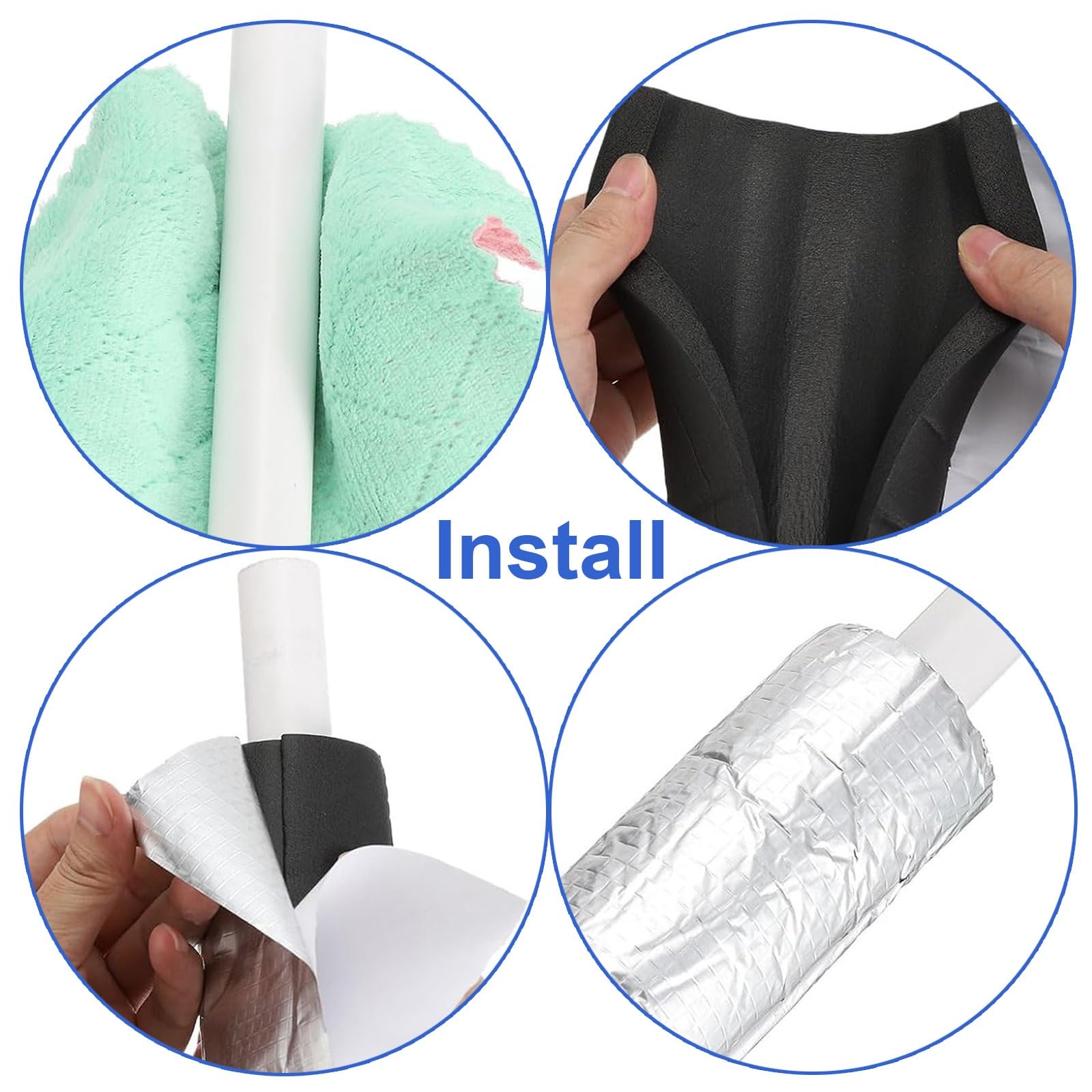 Tubo Isolante Antigelo per Esterni Condizionatore, Tubi in Schiuma Isolante per Rame Tubo, Guaina di Isolamento Foglio di Alluminio Antigelo Flessibile per Tubature dell'Acqua ID 22-120 mm(ID 27mm （1-