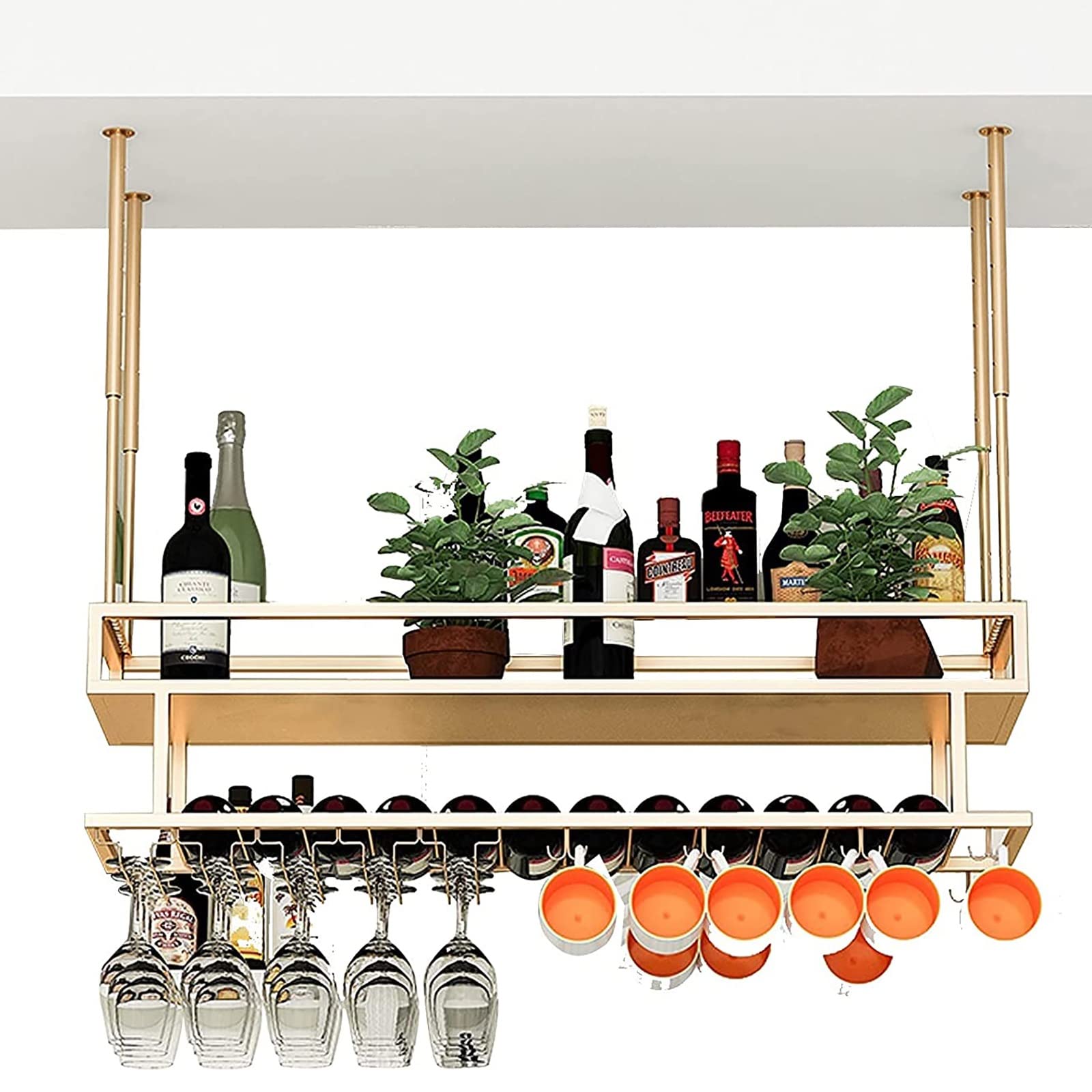 Colgador de copa de vino colgante DASHADAO para decorar barras de restaurantes y comedores